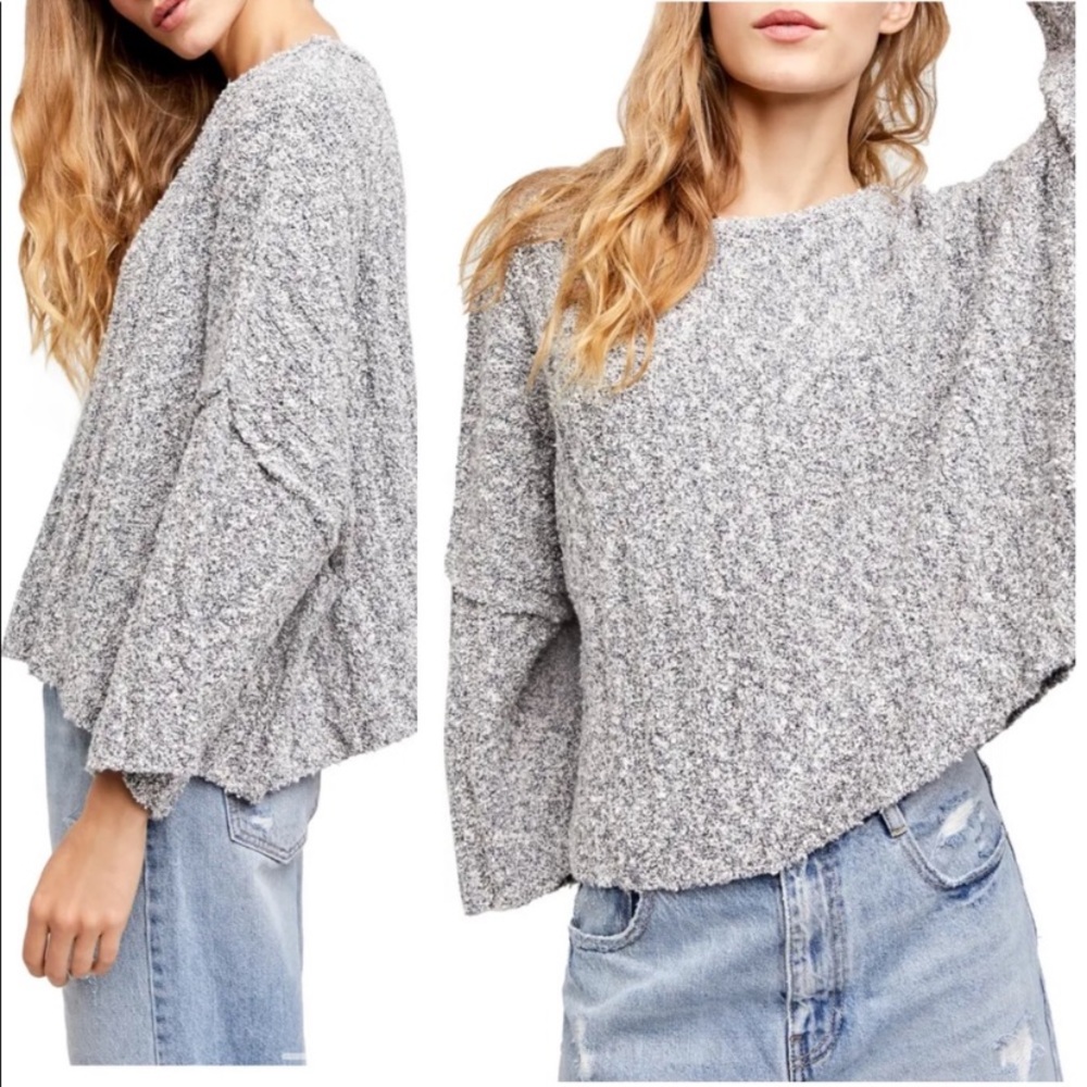 NWT Free People Oversized Cropped Sweater - Picture 11 of 16